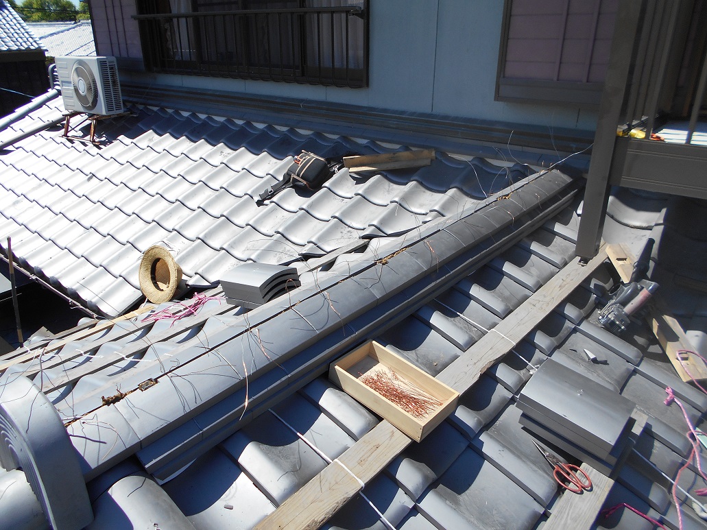 ガイドライン工法（耐震）での屋根工事
